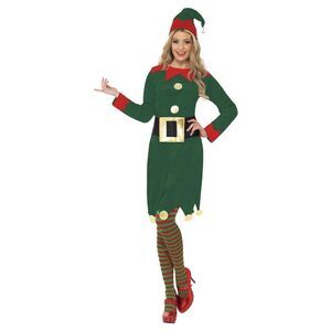 Smiffys Womens/Ladies Elf Christmas Costume / Green